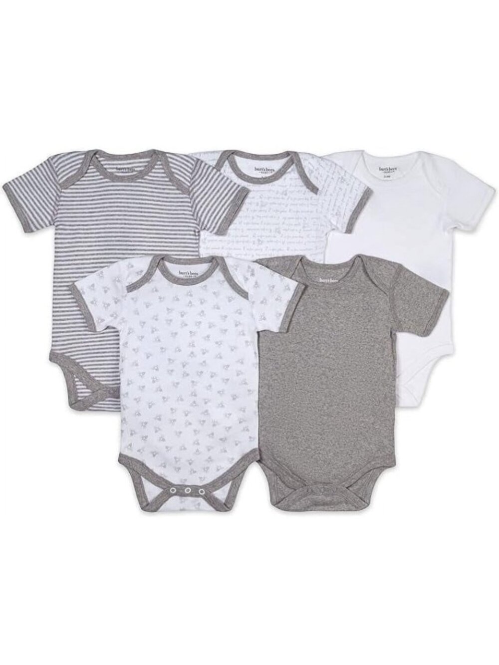 Burt's Bees Baby Bodysuits Organic Cotton  5-Pack